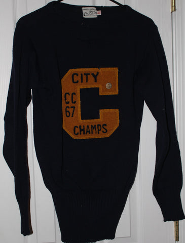 Vintage 1967 Indianapolis Cathedral High School City Cross Country Champions Sweater