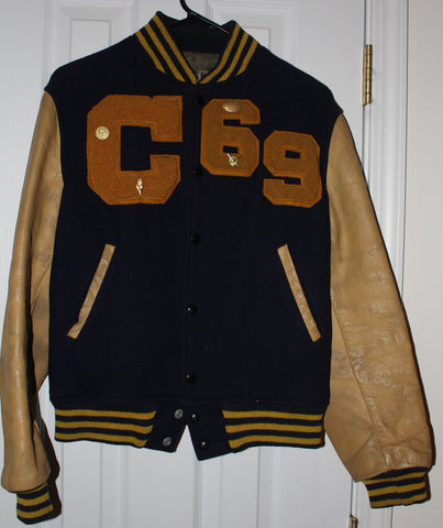 Vintage 1969 Indianapolis Cathedral High School Varsity Lettermans Jacket