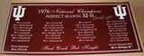 Bob Knight Autographed 1976 Indiana University Perfect Season Panoramic Photo - Vintage Indy Sports