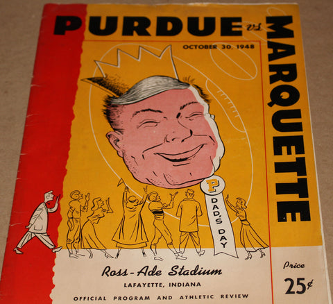 1948 Marquette vs Purdue Football Program