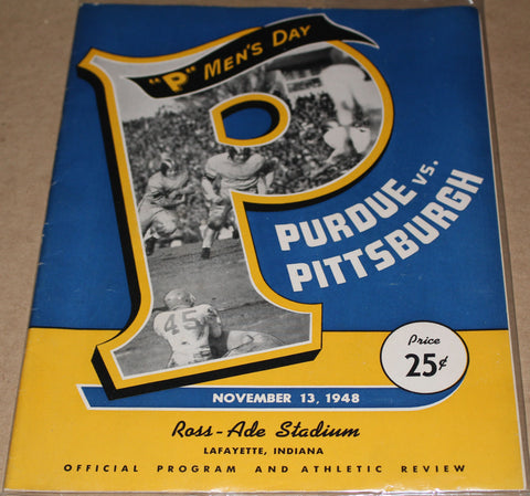 1948 Pittsburgh vs Purdue Football Program