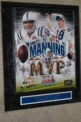 Peyton Manning Super Bowl XLI MVP Photo Plaque, Limited Edition