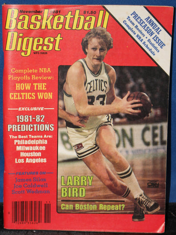 November 1981 Basketball Digest Larry Bird Cover
