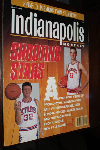 March 1990 Indianapolis Monthly Magazine Damon Bailey Eric Montross