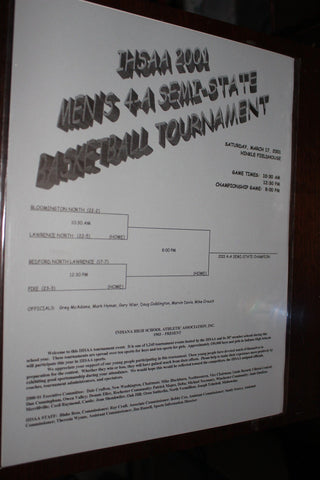 2001 Indiana High School Hinkle Fieldhouse Semi-State Basketball Program
