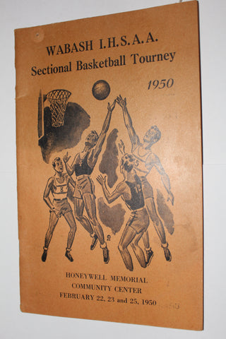 1950 Wabash, Indiana High School Basketball Sectional Program