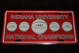 1987 Indiana University NCAA Basketball Champions License Plate