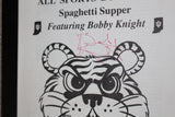 1983 Bob Knight Autographed Lebanon Indiana H.S. Boosters Spaghetti Supper Program