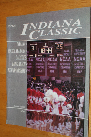 1989 Indiana University Classic Basketball Program, South Alabama, Cal St. Long Beach New Hampshire