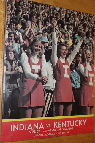 1973 Indiana University vs Kentucky Football Program
