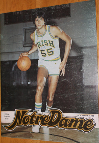 1980 Notre Dame vs Depaul Basketball Program, Ray Meyer Autograph