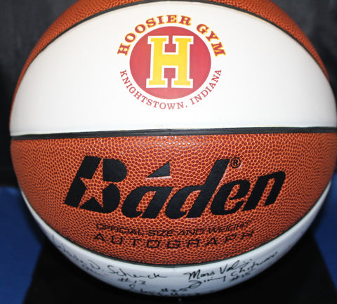 Hoosiers Gym Movie Players Autographed Basketball