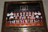 1986 X FIBA Basketball World Champions Photo Plaque Presented to Coach Knight