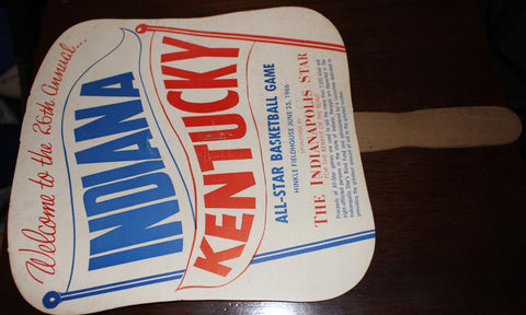 1966 Indiana Kentucky High School Basketball All Star Fan, Rick Mount Mr. Basketball