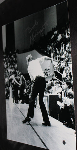 Bob Knight Autographed Chair Throw 11x17 Photo, Steiner COA