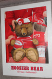 1987 Indiana University Hoosier Bear Full Sized Poster - Vintage Indy Sports