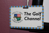 (2) 1999 U.S. Open Autographed Flags, Woods & Nicklaus plus Credential - Vintage Indy Sports