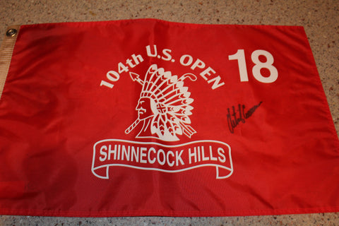 Retief Goosen Autographed 2004 U.S. Open Flag Shinnecock Hills