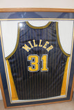 Reggie Miller Autographed and Framed Indiana Pacers Jersey - Vintage Indy Sports