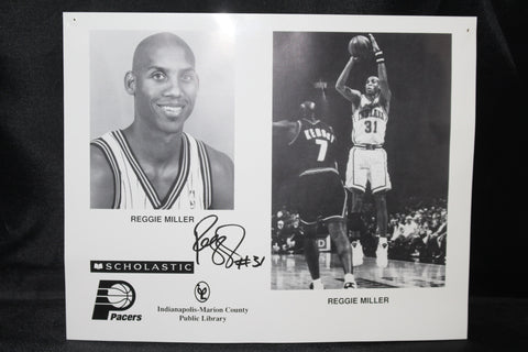 Reggie Miller Autographed Indiana Pacers Photo