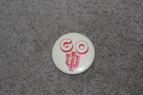 Vintage Indiana University Go IU Pinback Button