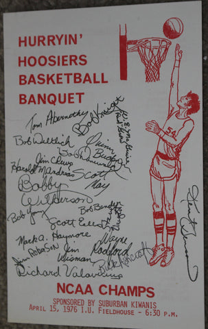 1976 Indiana University Basketball Banquet Program, NCAA Champs
