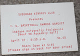 1977 Indiana University Basketball Banquet & Ticket - Vintage Indy Sports