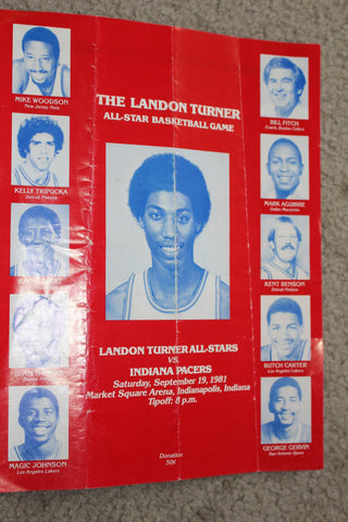 1981 Landon Turner All Star Basketball Game Program