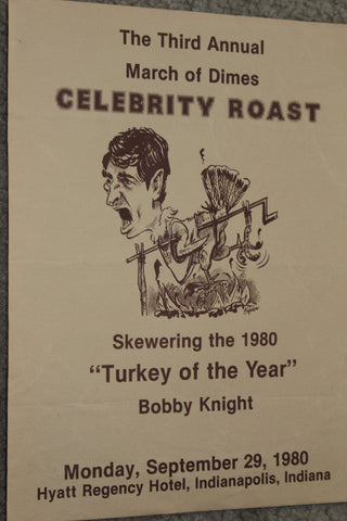 1980 Bob Knight Celebrity Roast Program