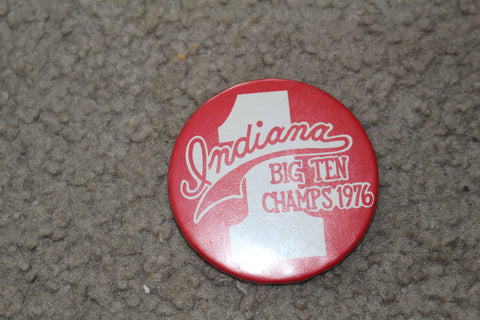 1976 Indiana University Basketball Big 10 Champions Pinback Button