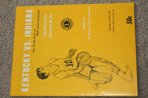 1974 Kentucky vs Indiana High School All Star Game Program, Larry Bird