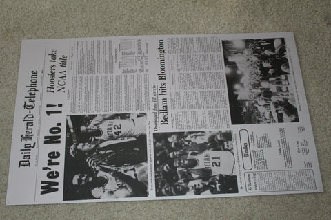 Indiana University 1976, 1981, & 1987 NCAA Champions Replica Printing Plates