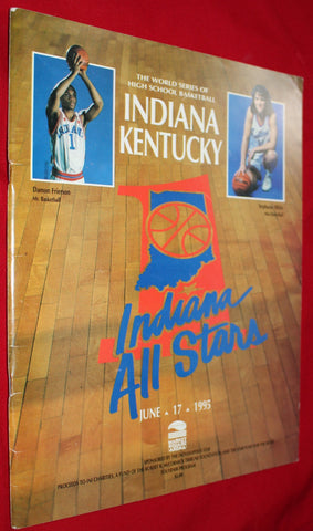 1995 Indiana vs Kentucky High School Basketball All Star Game Program