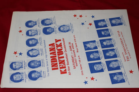 1976 Indiana vs Kentucky High School Basketball All Star Game Program