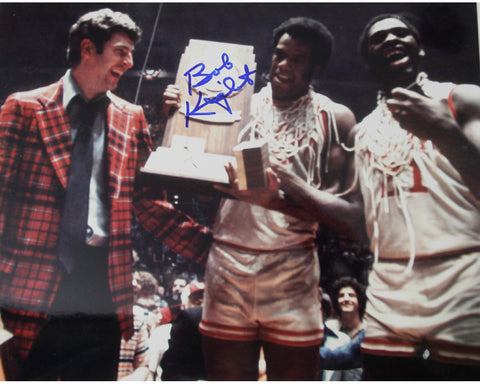 Bob Knight Autographed 1976 NCAA Champs Trophy 16x20 Photo, Steiner COA
