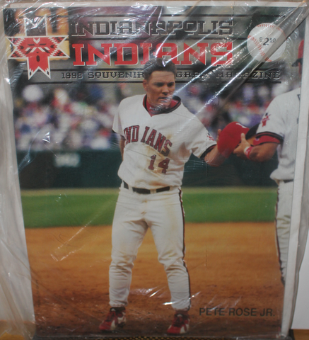 1998 Durham Bulls vs Indianapolis Indians Baseball Program, Pete Rose Jr. on Cover