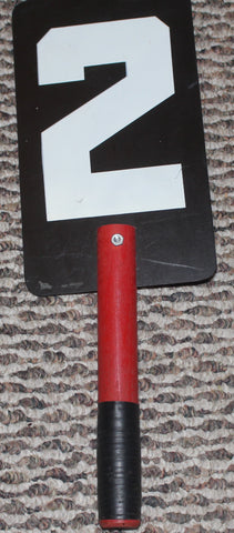 Vintage Indiana Pacers 1960's ABA Basketball Scorekeeper's Game Used Hand Held Number