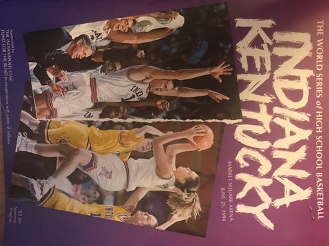 1994 Indiana vs Kentucky High School Basketball All Star Game Program + 2 Tickets