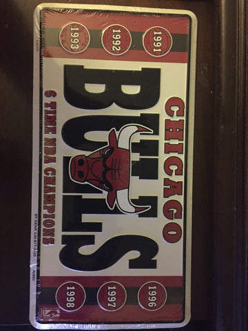 1998 Chicago Bulls 6 Time NBA Champs License Plate