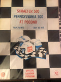 1972 Schaefer 500 Pennsylvania 500 at Pocono Indy Car Program - Vintage Indy Sports