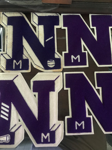 (4) Vintage New Market, Indiana HS Letter Jacket Patches