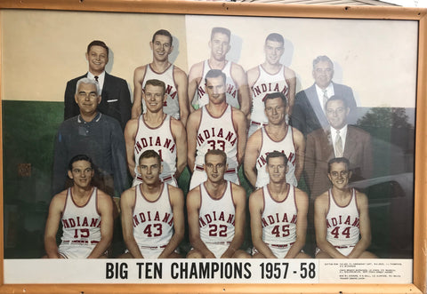 1957-58 Indiana University Basketball Big 10 Champs Team Framed 54x36 Photo
