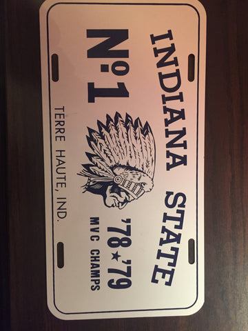 1979 Indiana State Basketball Metal License Plate