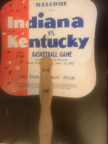 1962 Indiana vs Kentucky High School Basketball All Star Game Fan, Autographed