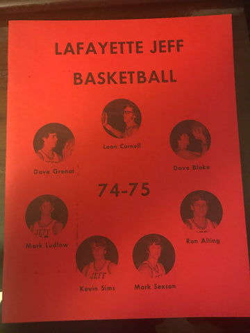 1974-75 Lafayette Jeff Indiana High School Basketball Media Guide