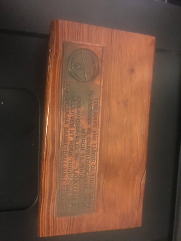 1894 Piece of Floor from Crawfordsville YMCA, 1st game in Indiana