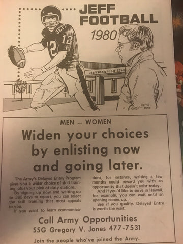 1980 Lafayette Jeff Indiana High School Football Guide