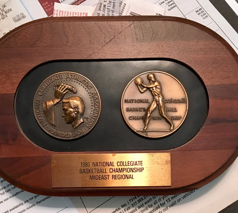 1980 NCAA Mideast Regional Indiana University Players Plaque