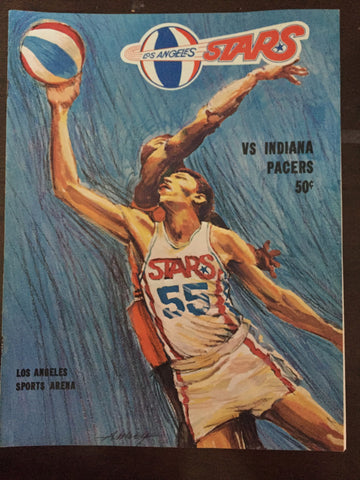 1969-70 Indiana Pacers vs Los Angeles Stars ABA Basketball Program