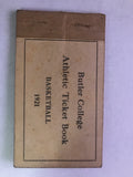 1921 Butler College Basketball Ticket Book w/ 5 Unused Tickets - Vintage Indy Sports